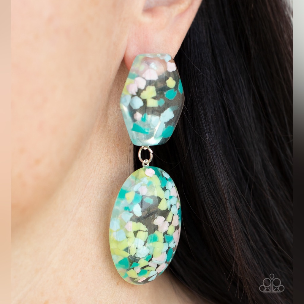 Acrylic Multicolored Earrings